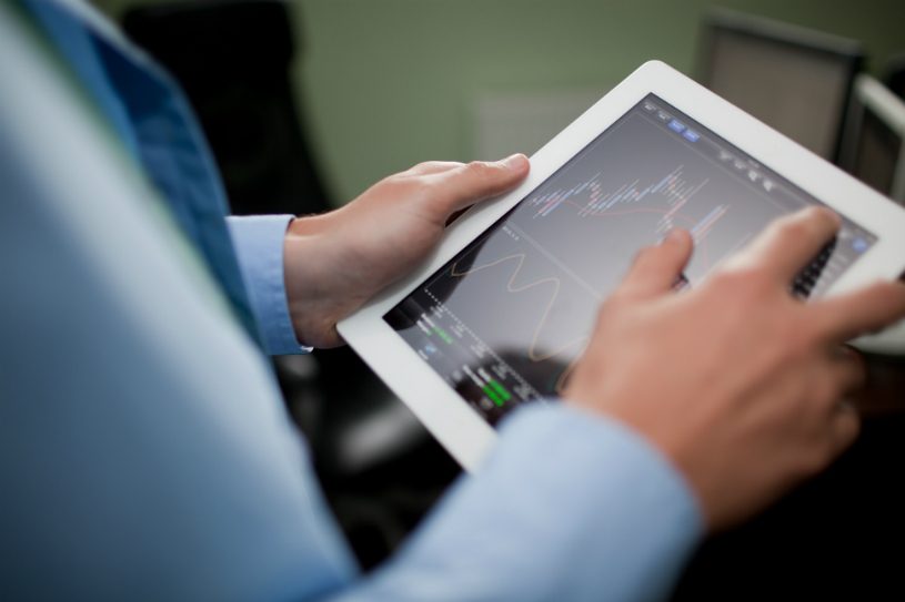 Man on tablet